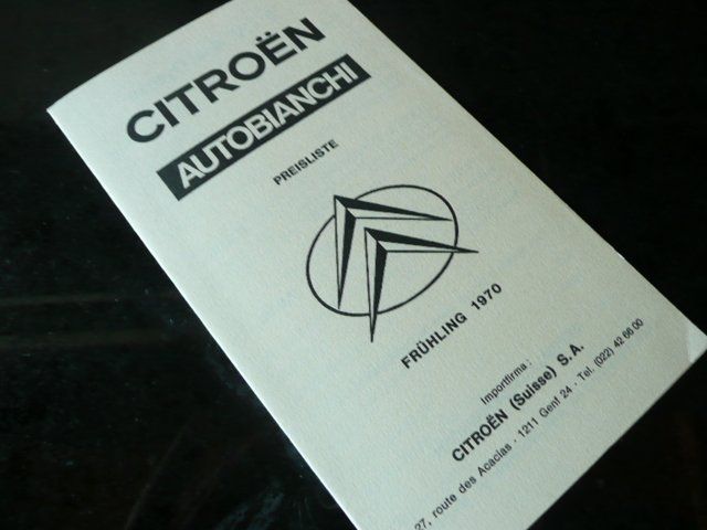Citroën Documenti: Citroen/Autobianchi Preisliste 1970 – Usato da Zofingen venduto da sosalinos01