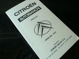 Citroen/Autobianchi Preisliste 1970