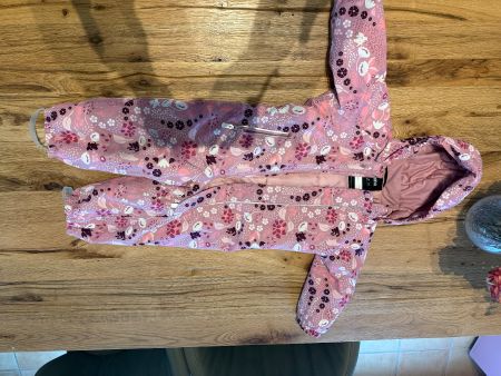 Reima Schneeanzug Puhuri rosa geblümt Grösse 98 gebraucht