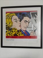 Roy Lichtenstein In the Car 1963 gerahmtes Bild 90x90cm