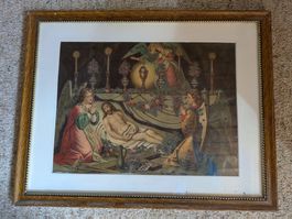 2  alte gerahmte Maria und Jesus Bilder, Holzrahmen🖼️ (50)