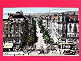 AK - Zürich Bahnhofstrasse mit Tram -TOP Erhaltung !!!