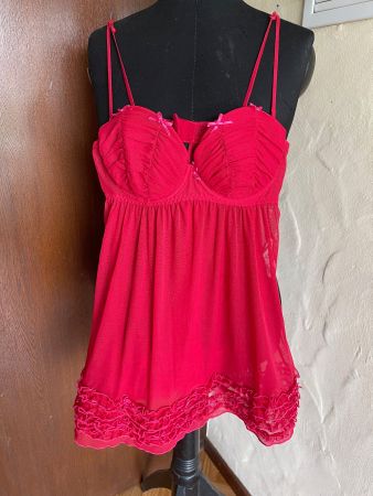 H&M Babydoll sexy Lingerie Nightwear pink Himbeer Gr S 36-38