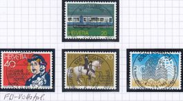 672-675 Vollstempel vom Ort, passend sowie 1x FD-Vollstpl.