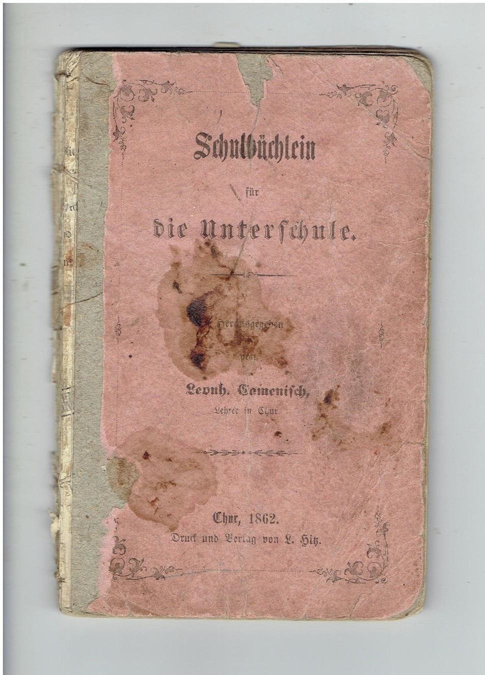 Libri: Schulbüchlein Chur 1862 – Difettoso da Flims - Dorf venduto da Stagediver