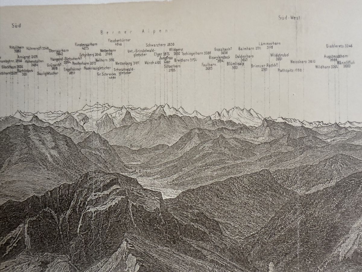 Cartes postales: Antike Panorama Karte Pilatus – D'occasion à stans par zie_m2nf 5