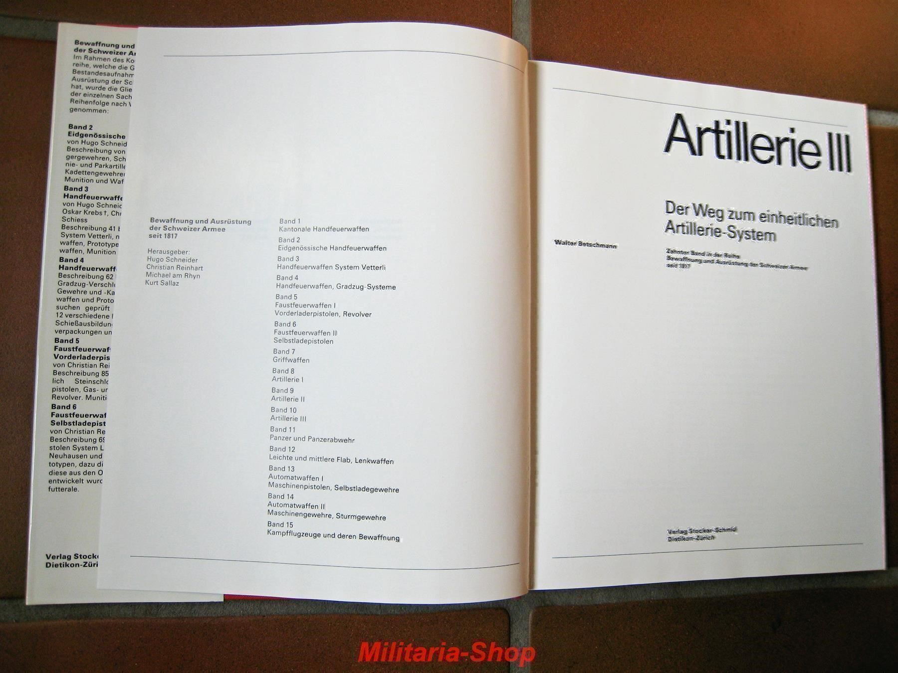 Bücher: Buch Artillerie III - Schweizer Armee – Gebraucht aus Volketswil von Militaria-Shop 3