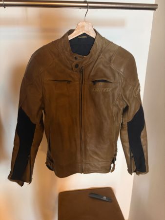 Motorcycle Jacket Dainese Brown Leather Size L Used