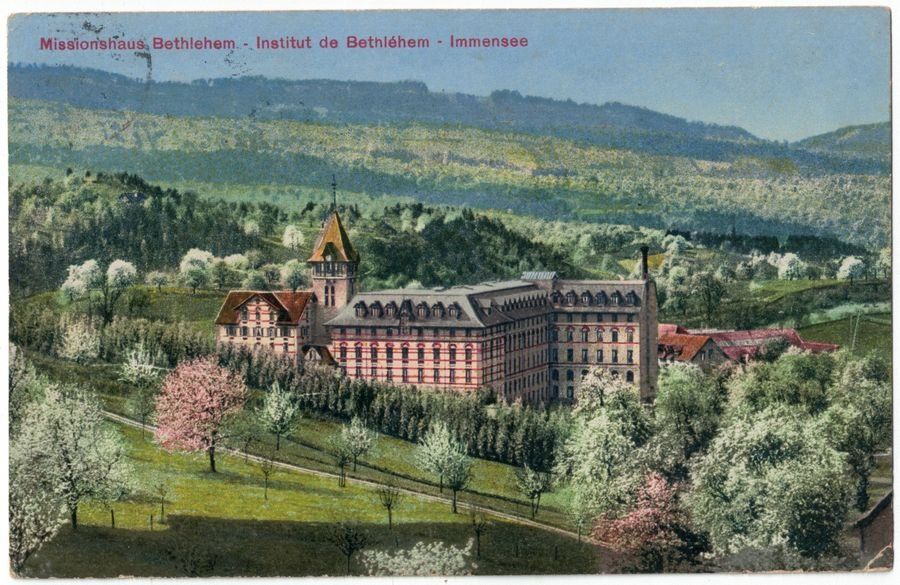 Cartoline postali: Immensee, Missionshaus Bethlehem, gelaufen 1923 – Usato da Frauenfeld venduto da POML