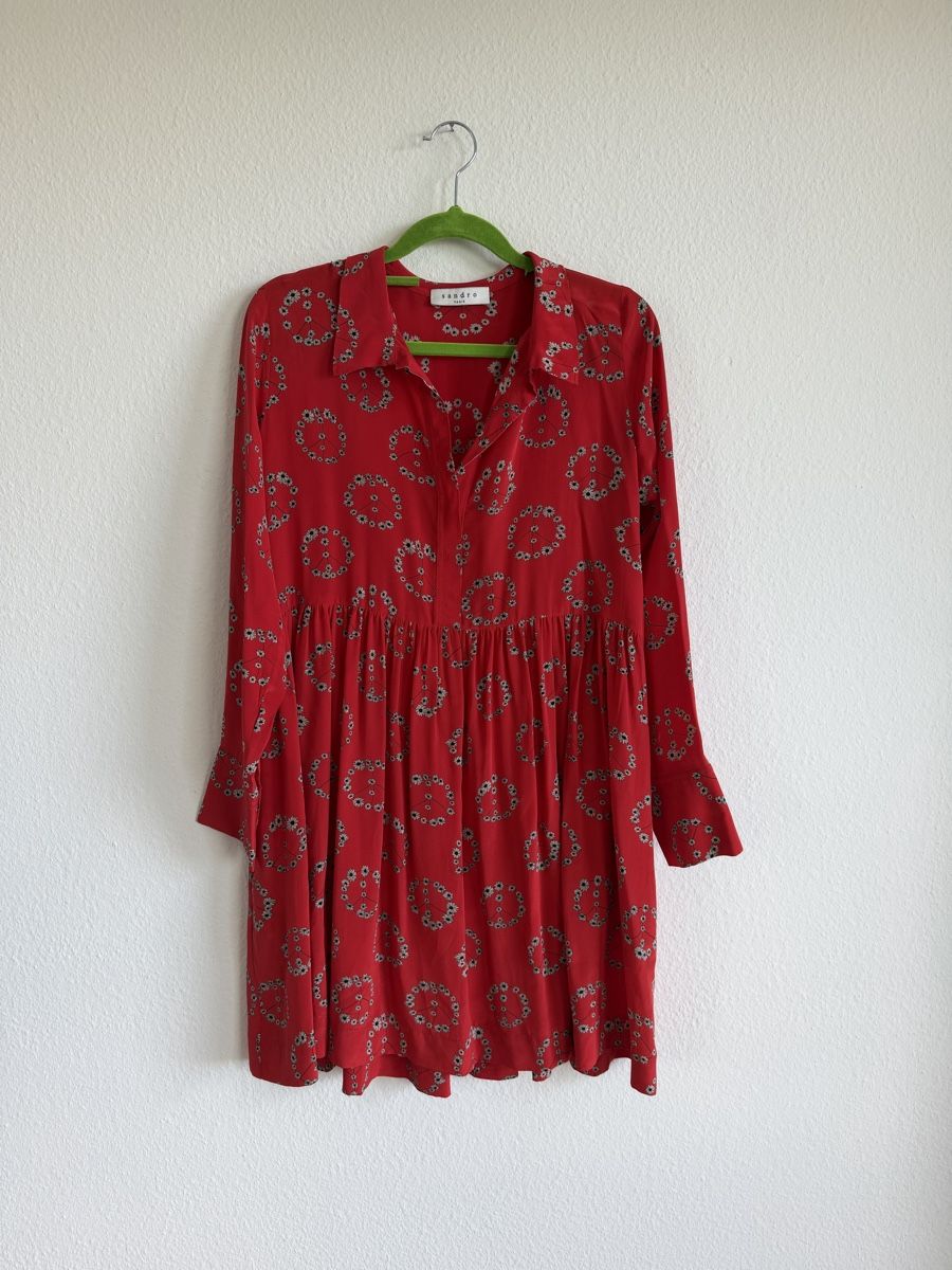 Sandro Vestiti: Robe en soie Sandro, taille 2 – Usato da Cressier FR venduto da Kvito4ka 5