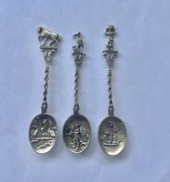 Couverts anciens décoratifs en argent, lot de 3 pièces