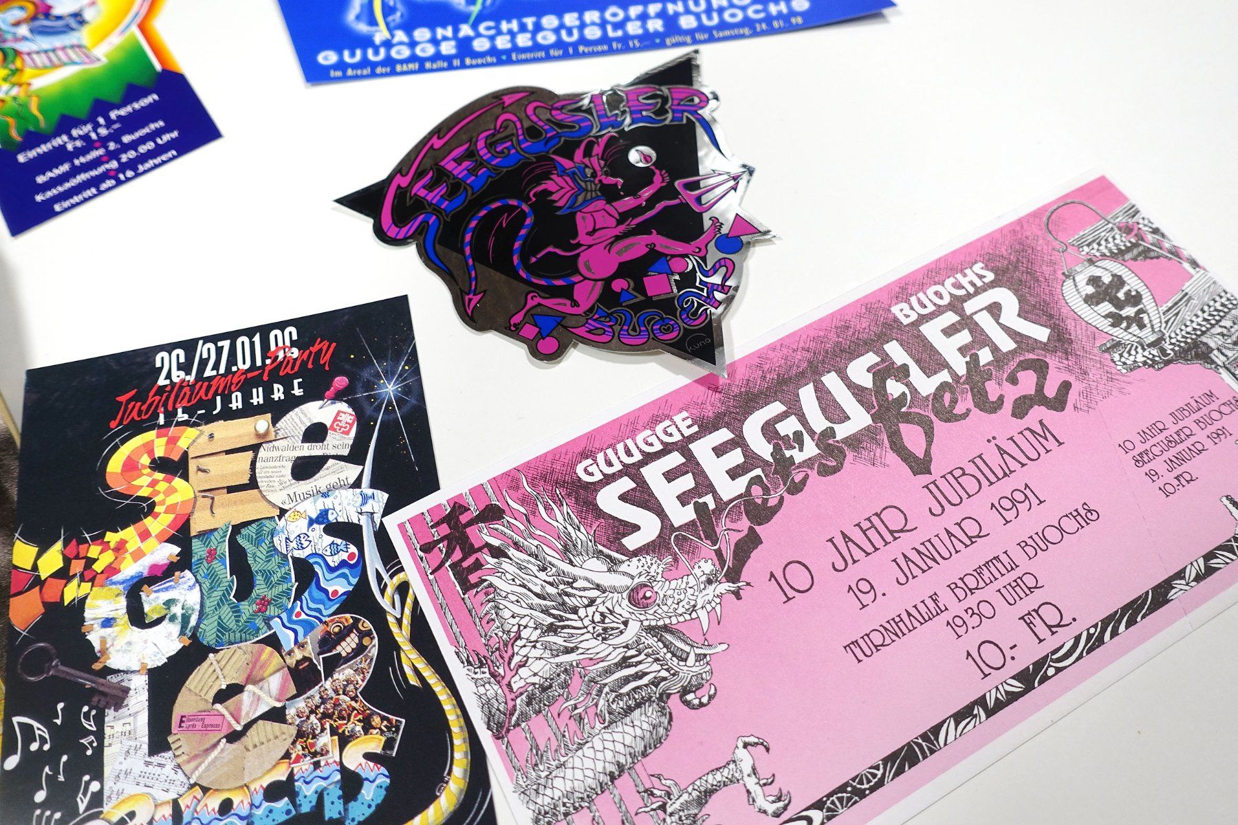 Sticker: Seegusler Buochs Set: Tickets, Programmheft, Kleber – Usato da Buochs venduto da chicco64 2