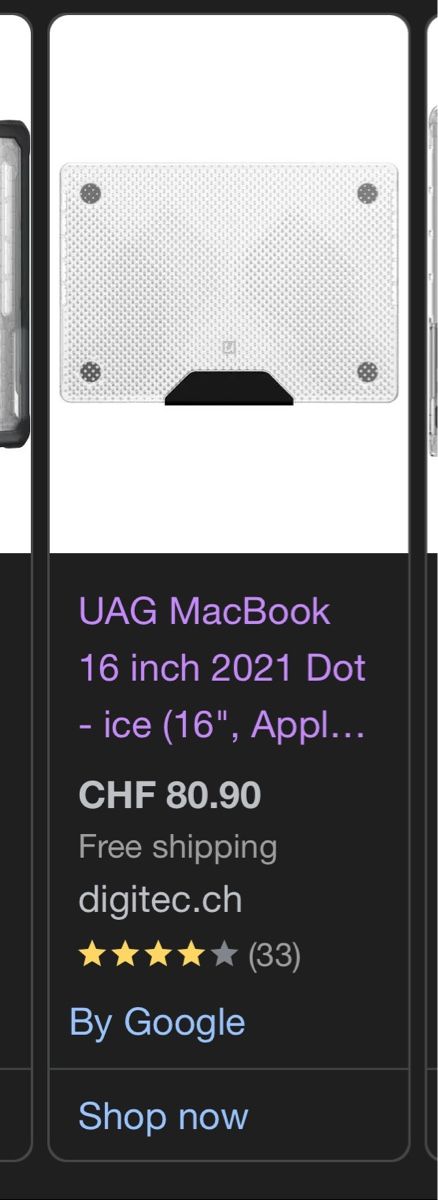 Apple Covers & Borse: UAG MacBook Pro 16" 2021 Dot Case - Ice -! – Usato da Steinhausen venduto da Carlo_SPro 6
