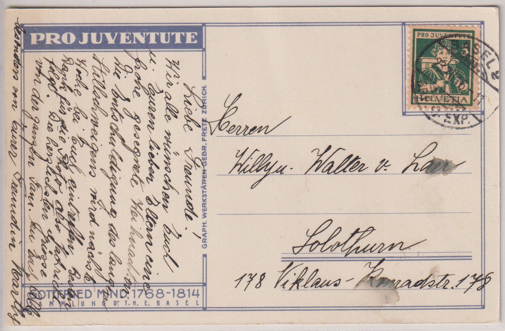 Alle Briefmarken: Karte Pro Juventute 1916 – Gebraucht aus Eschlikon TG von PhilCon