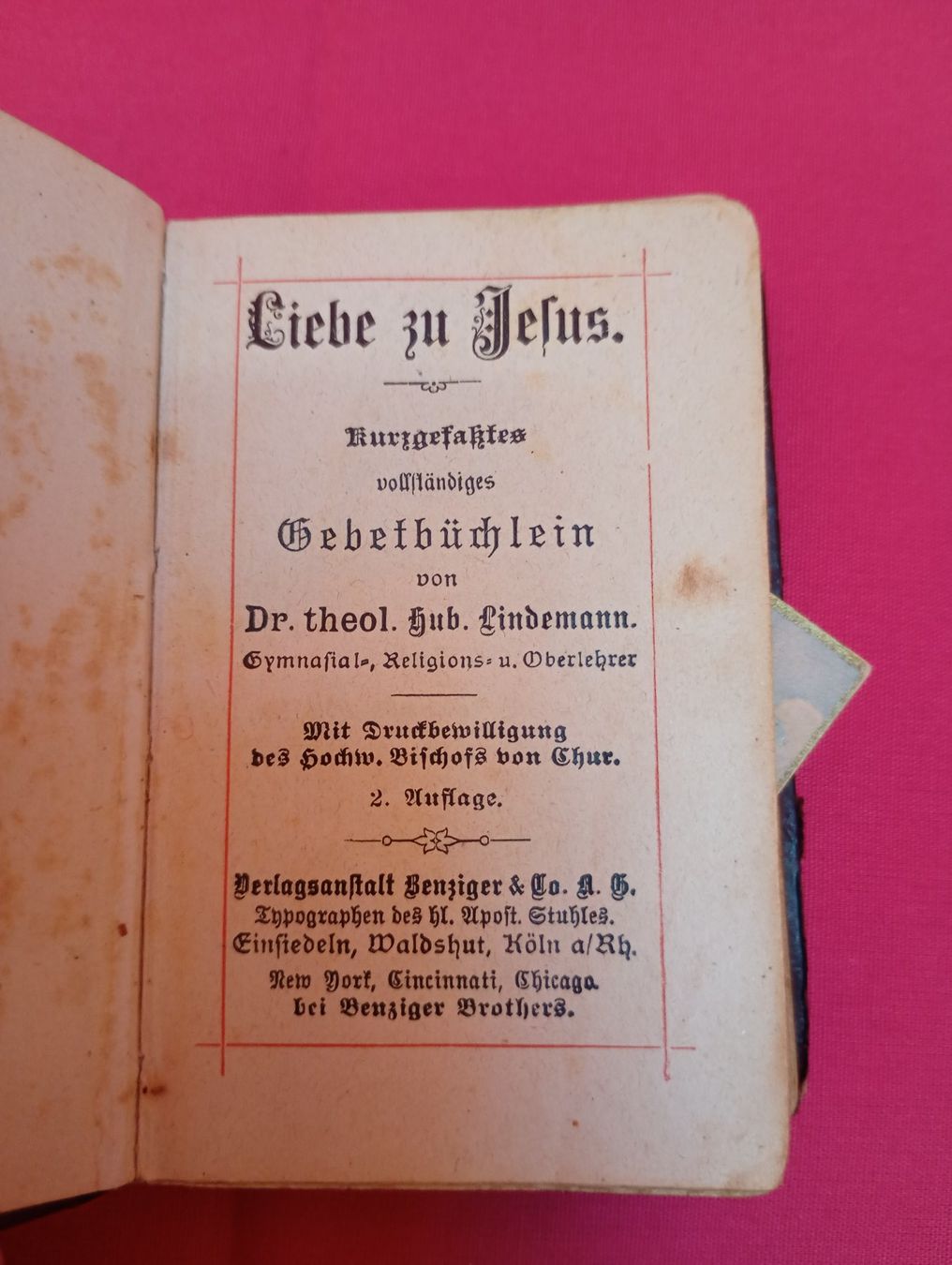 Livres: Antikes Gebetsbüchlein von 1903 – D'occasion à Seewen SO par Shami0 3