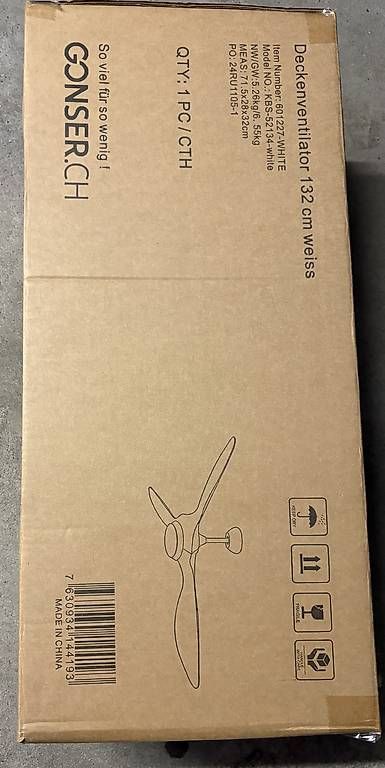 Ventilatori: Deckenventilator 132 cm weiss - neu – Usato da Unterägeri venduto da mel_76mx 2