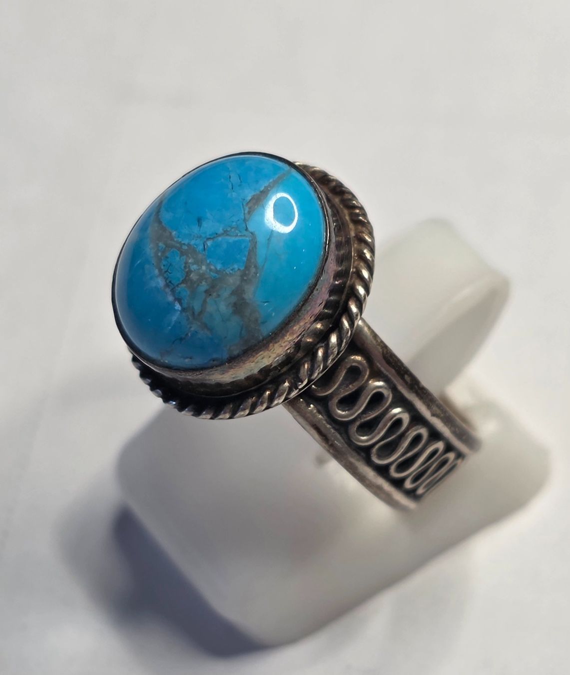 Anelli: Türkis Silber Fingerring – Nuovo (secondo la descrizione) da Zürich venduto da adriben 4