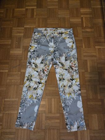 Brax Raphaela Chino-Hose Blumen Print Slim Fit Gr 40