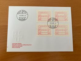 1 FDC Satz Automatenmarken 1990