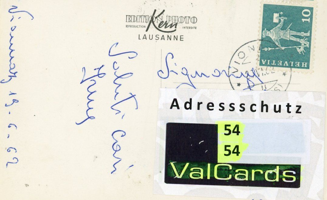 Cartoline postali: Vionnaz  VS       en 1 9 6 2 – Usato da Brig venduto da Valcards54 1