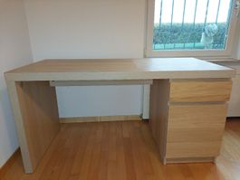 Schreibtisch/Pult mit Schublade und Schränkchen