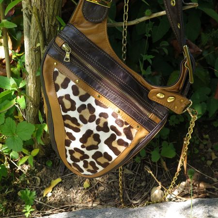 Schultertasche für Linkshänder Damen, kleine Ledertasche