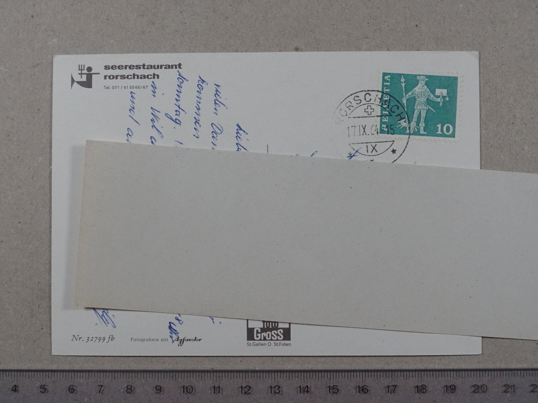 Ansichtskarten: Rorschach, 1964, Seerestaurant – Gebraucht aus Lenzburg von fh1 1