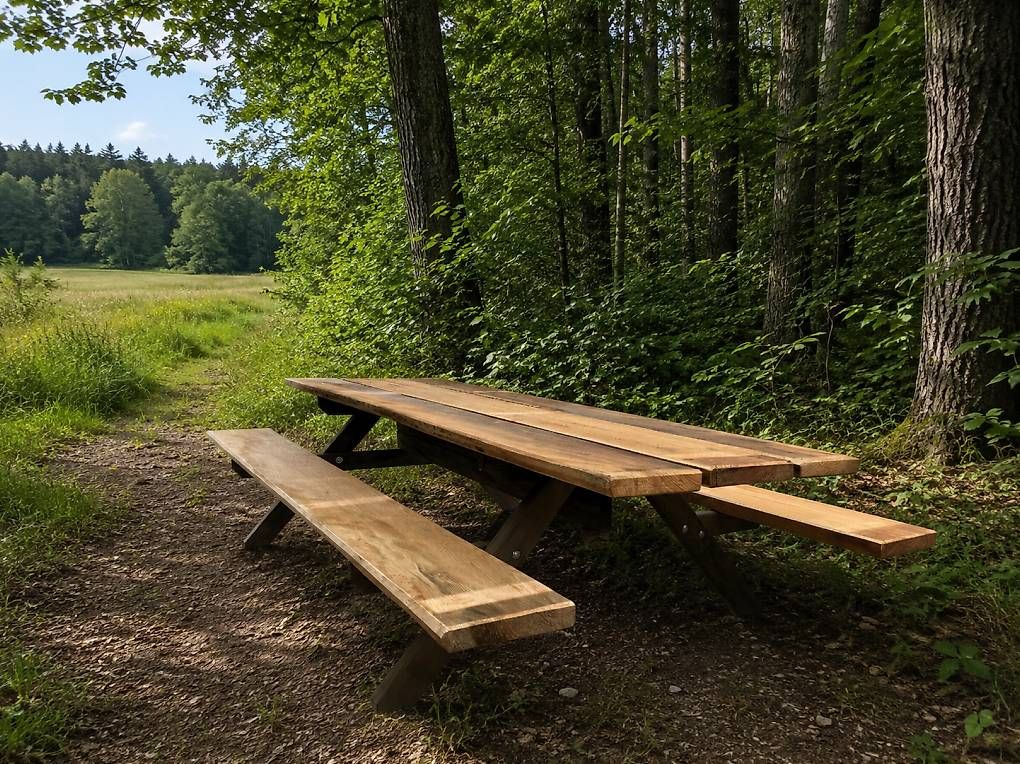 Set di tavolo e panche: Sitzbankgarnitur Tisch Holz rustikal – Usato da Arbon venduto da Vollgas_78