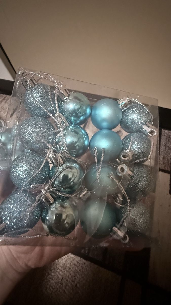 Tutte le decorazioni: Weihnachtskugeln, hellblau, Glitzer, Baumschmuck, Deko🎄 – Nuovo e nell'imballaggio originale da Zürich venduto da Krikri21 2