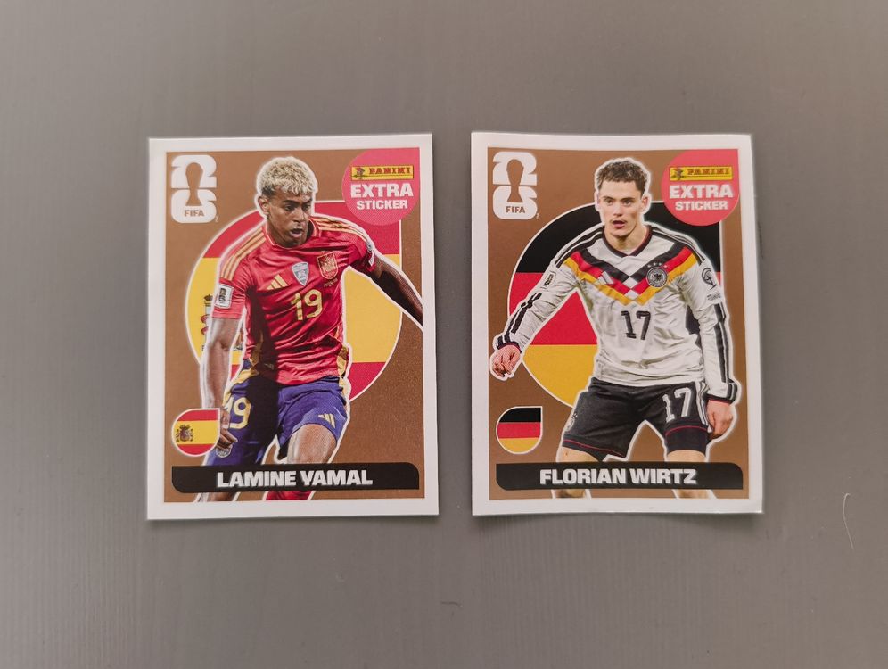 Panini Extra-Sticker WM26 Lamine Yamal & Florian Wirtz (Neu (gemäss ...