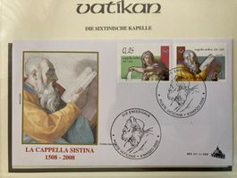 Vatikan 2008 Ersttagsbrief 1 (0.25/5 €) Sixtinische Kapelle