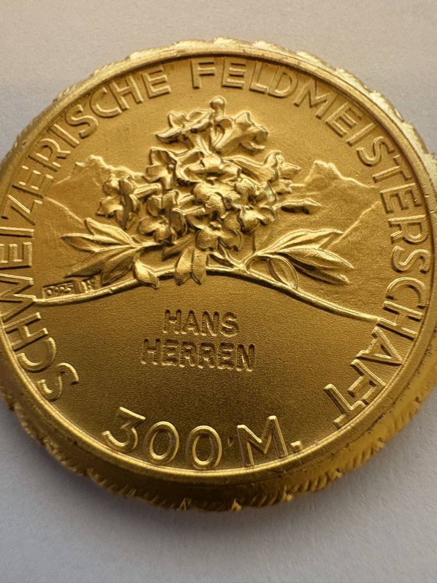 Medaillen: Hans Herren 925 vergoldet  – Gebraucht aus Murten von Tzaugg 3