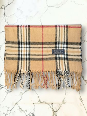 Écharpe Burberry vintage tartan fabriqué en Angleterre