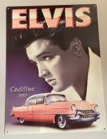 Blechschild Elvis Presley Cadillac 1955