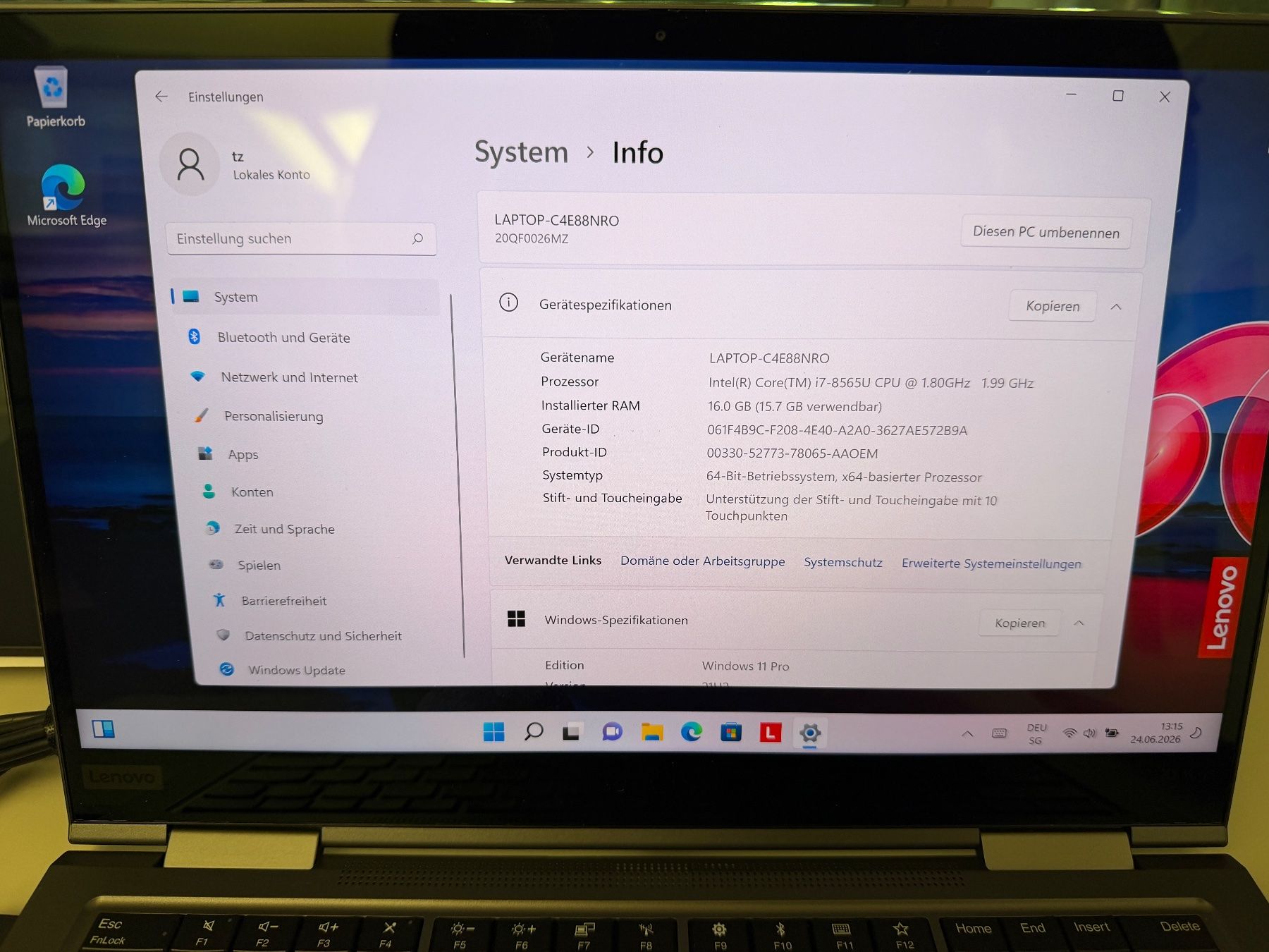 Lenovo Notebook: Lenovo X1 Yoga G4 – Usato da Lanzenhäusern venduto da gtax11 1