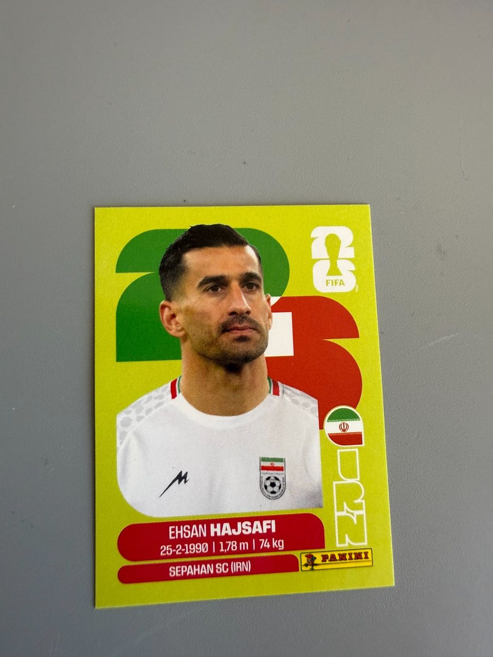 Panini Carte collezionabili: Panini Ehsan Hajsafi IRN4 – Usato da Liebefeld venduto da Ronaldo-1996
