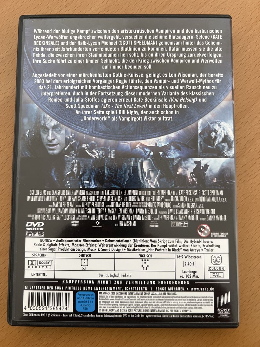 Tutti i DVDs: Underworld Evolution DVD - Kate Beckinsale Actionfilm – Usato da windisch venduto da meisterkingremo 1