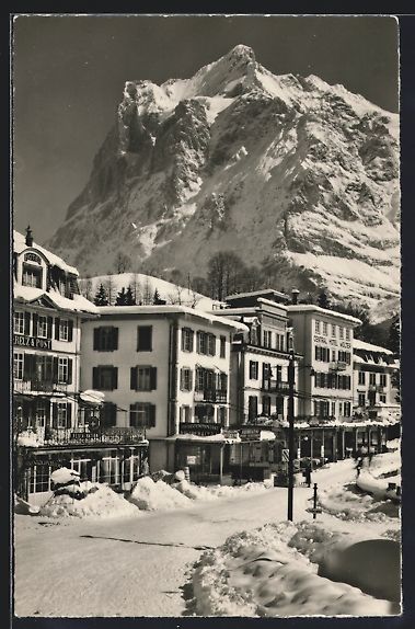 Ansichtskarten: Grindelwald, Bahnhofstrasse mit Wetterho – Gebraucht aus Berlin von bartko-reher