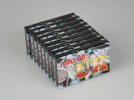9x Maxell UR TYPE I Normal 90.Min (Leere Musikkassetten)