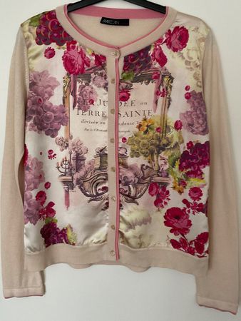 Marc Cain Seide Kaschmir Strickjacke Gr 5 (42/40) ecrue