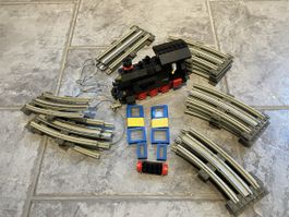 Lego 12V Schienenkreis + Dampflok 7710 zum Schieben + Teile