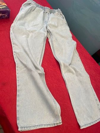 Junge Jeans Hose 176 hellblau mit Gummizug Taille