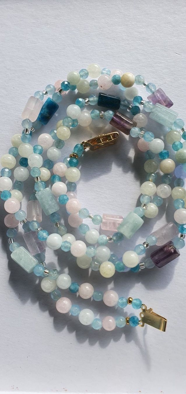 Catenine: Sommerfarben Kette. Quarz, Amethyst, Chalcedony – Nuovo (secondo la descrizione) da Benglen venduto da Meercat3 5