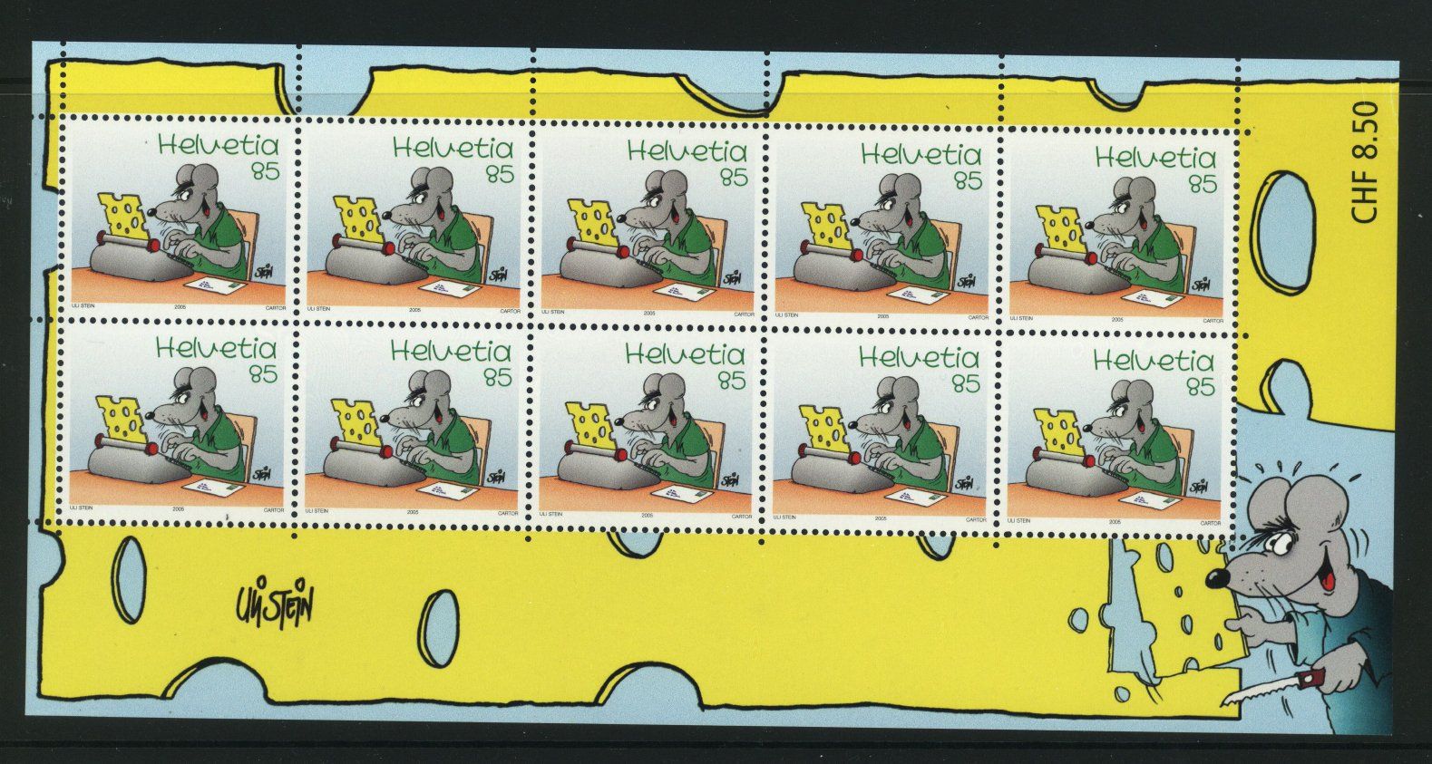 Tutti i francobolli: 2005, Sondermarken Comics, Kleinbogen ** – Usato da Willisau venduto da Vollstempel 1
