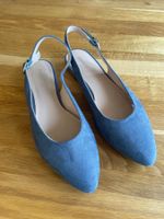 Neue Slingpumps (38) jeansblau