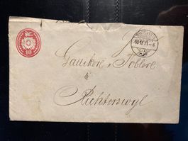 CH Tüblibrief 1871 Winterthur nach Richterswyl 10.2.1871