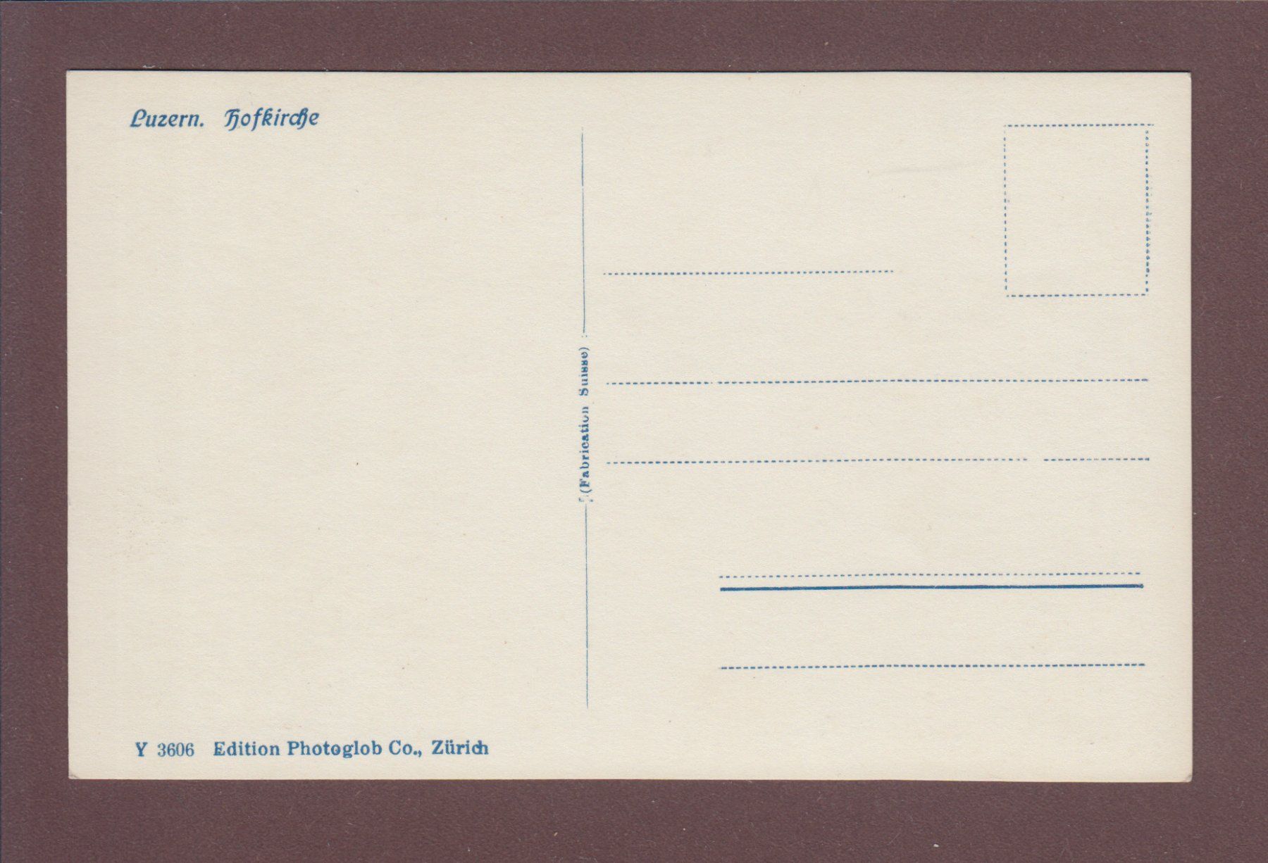 Cartoline postali: LUZERN - Hofkirche – Usato da Pully venduto da nicecards 1