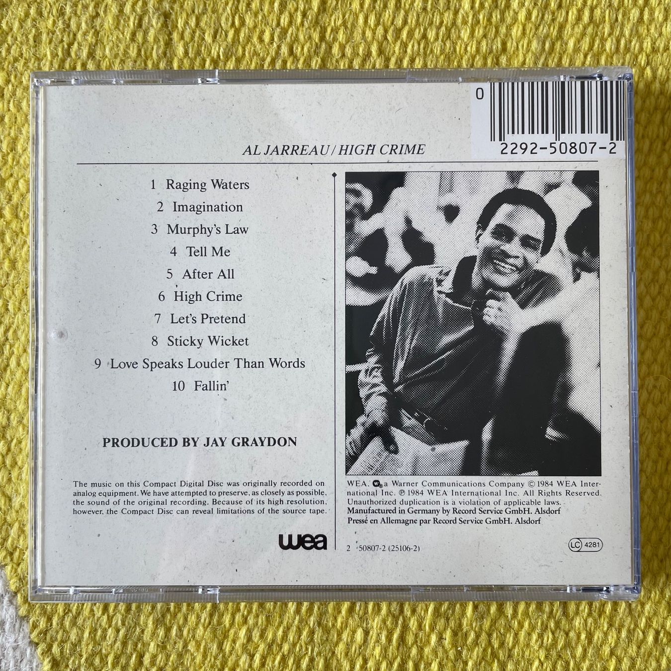 CD: AL JARREAU-HIGH CRIME – Usato da Rorschacherberg venduto da CD-Roli 1
