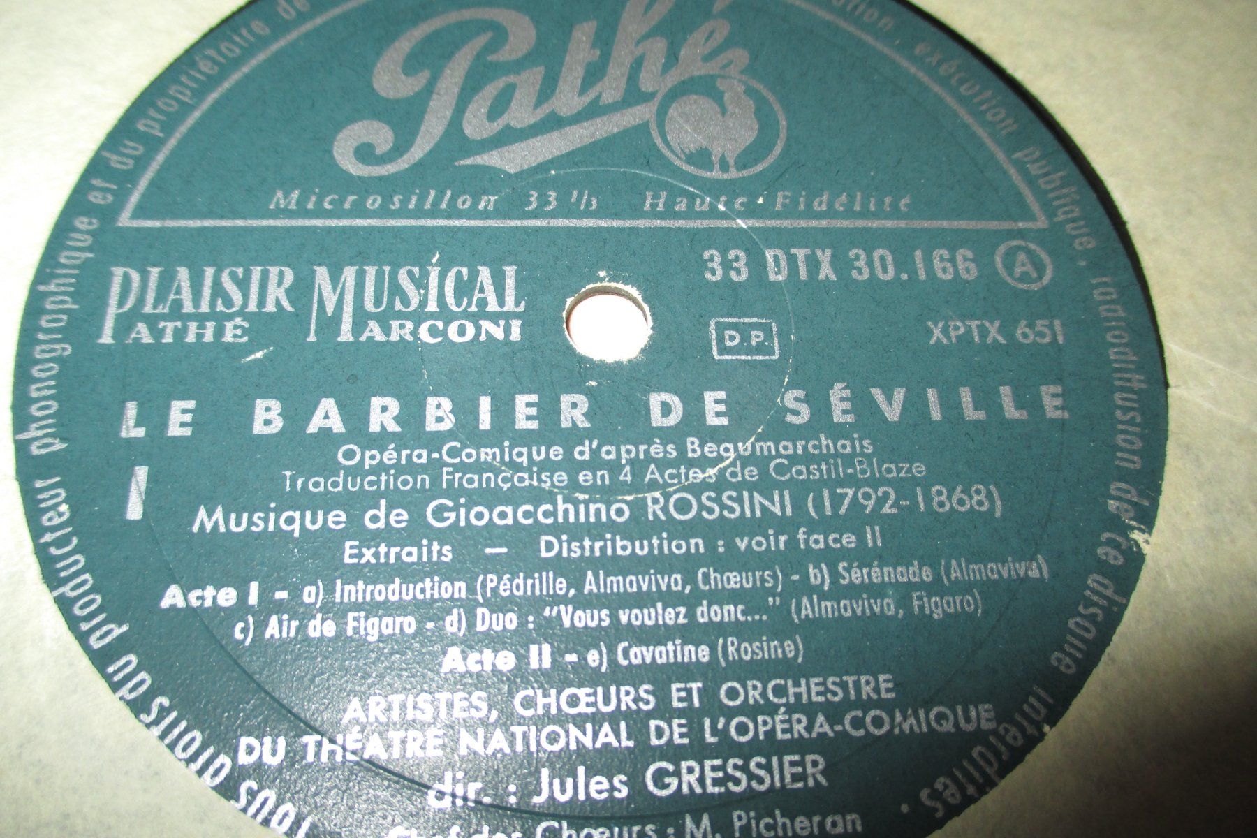 Dischi in vinile: Schellak Le Barbier De Seville – Usato da Zürich venduto da burgi9 1