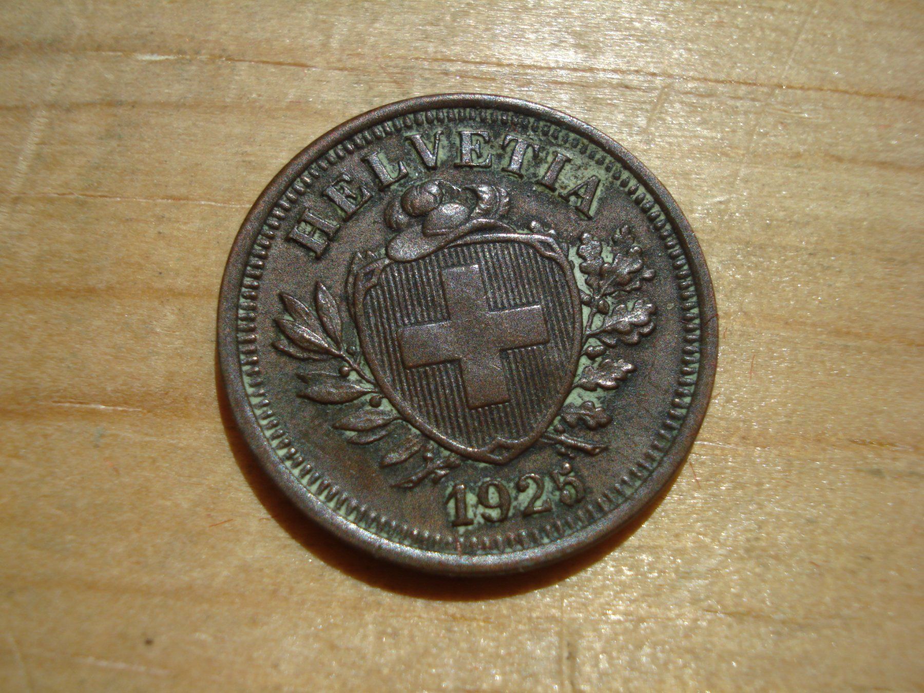 Alle Münzen: (N2) 1 Rappen 1925 – Gebraucht aus Erlach von Net-Coins